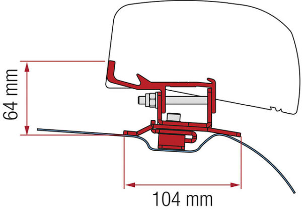 Adapter passend für FIAMMA F40 PSA ab 2014