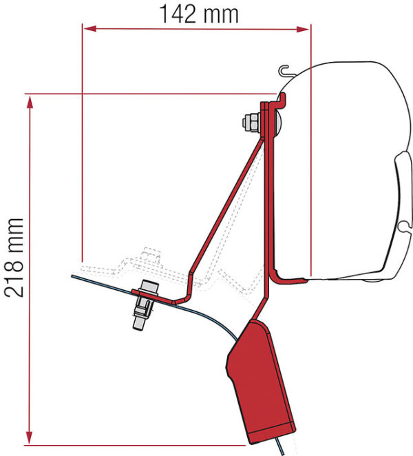 Adapterkit FIAMMA F45 passend für Ford Custom Nugget Lift Roof ab 2015