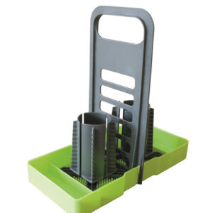Multi Tray purvario OELE Flaschenhalter für Essig/Öl Pure Lemon Fb. limonengrün/anthrazit