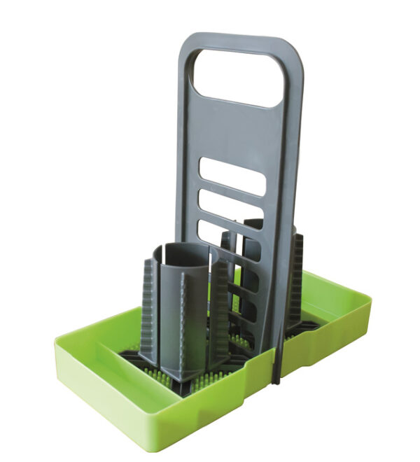 Multi Tray purvario OELE Flaschenhalter für Essig/Öl Pure Lemon Fb. limonengrün/anthrazit