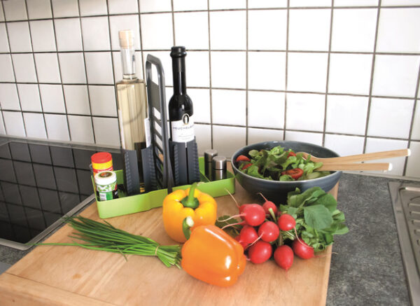 Multi Tray purvario OELE Flaschenhalter für Essig/Öl Pure Lemon Fb. limonengrün/anthrazit – Bild 5