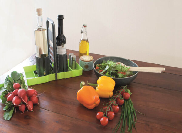Multi Tray purvario OELE Flaschenhalter für Essig/Öl Pure Lemon Fb. limonengrün/anthrazit – Bild 6