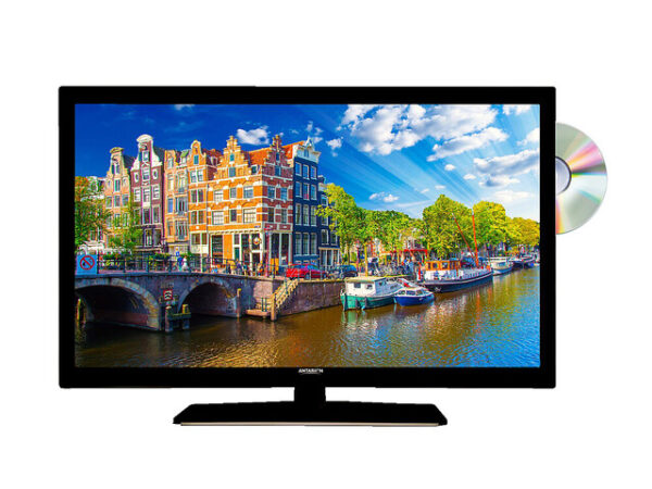 Fernseher ANTARION 22 Zoll DVB-T2 ohne 220 AC Versorgung für S-Tuner, Fb. schwarz