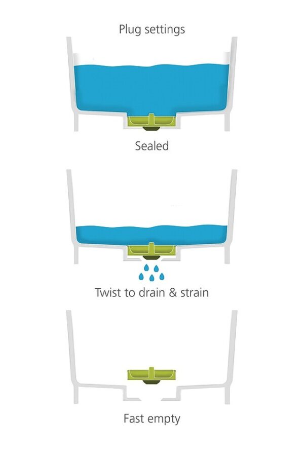 Spülschüssel Joseph Joseph mit Stöpsel Wash&Drain™ Fb. grau – Bild 5