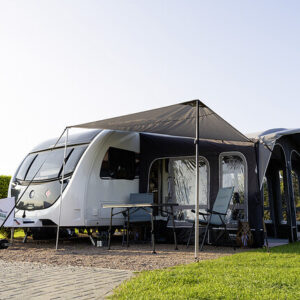 Sonnensegel Vango für Caravanvorzelt, seitlich, Farbe cloud grey