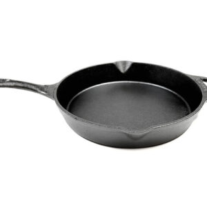 Feuerpfanne VALHAL OUTDOOR Gusseisen mit Stiel und Griff, 2 Ausgießer Durchm. 25 cm