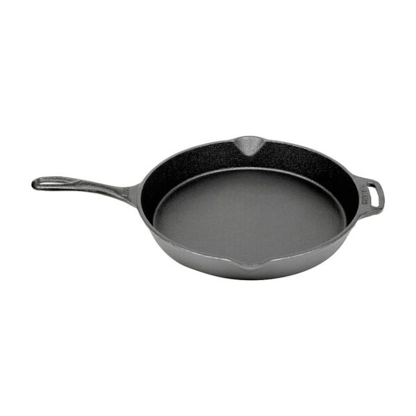 Feuerpfanne VALHAL OUTDOOR Gusseisen mit Stiel und Griff, 2 Ausgießer Durchm. 30 cm