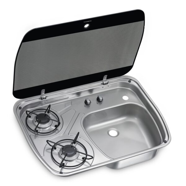 Koch- / Spülkombination DOMETIC 2-flammig 30 mbar 600 x 445 mm - HSG 2445