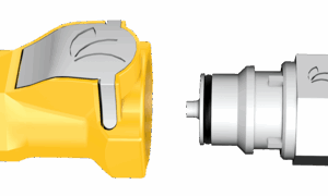 Ventiladapter und Schnellkupplung LILIE Push-and-Conect WeißGELB 12 mm