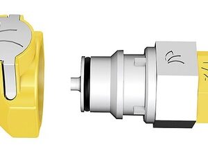 Ventiladapter und Schnellkupplung LILIE Push-and-Conect WeißGELB 1 / 2 Zoll-IG x 10 mm