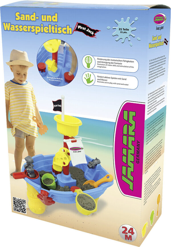 Sand- und Wasserspieltisch Jamara Pirat Jack 21-tlg. – Bild 3