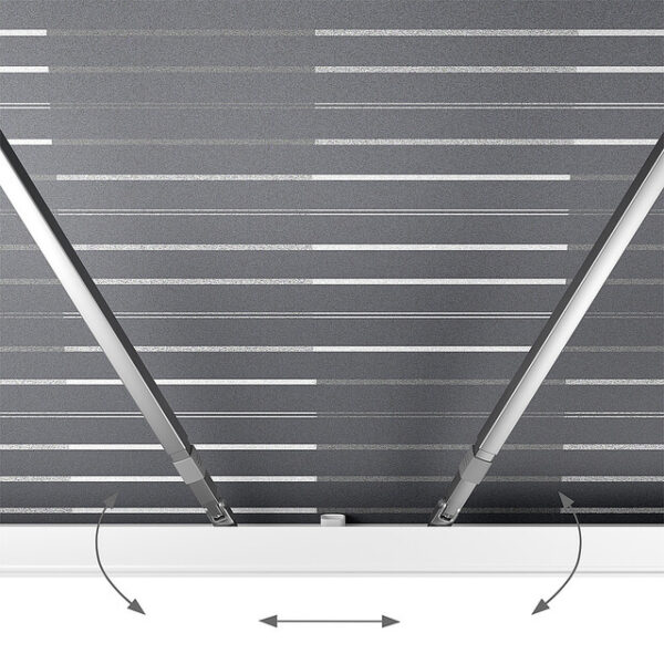 Wandmarkise DOMETIC PerfectWall PW1500 550 x 275 cm Gehäuse anthrazit Tuch Fb. horizon grey 12 V – Bild 2