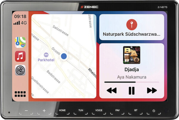 Infotainer ZENEC Z-N875 1-DIN 9 Zoll Display, DAB+, Apple Carplay und Android Auto – Bild 3