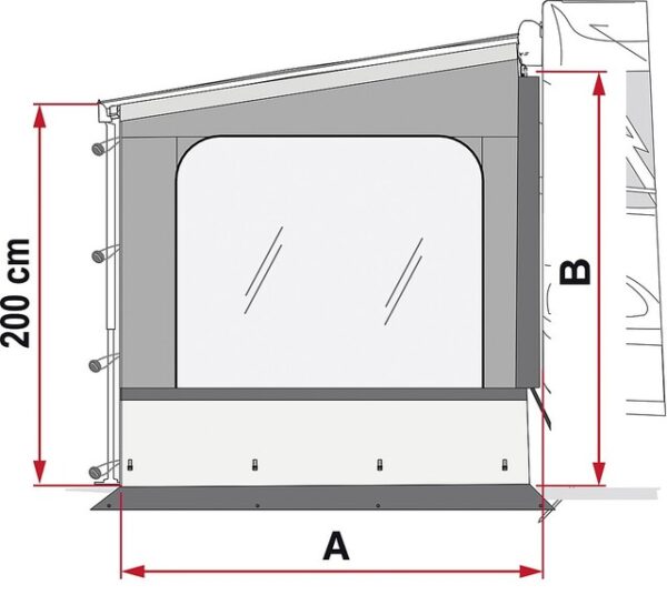 Seitenwand FIAMMA Side W Pro F80 L XXL 281 - 310 cm – Bild 2