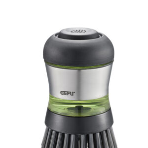 Spülbürste GEFU mit Spülmittelspender SWIFT Farbe schwarz / silber