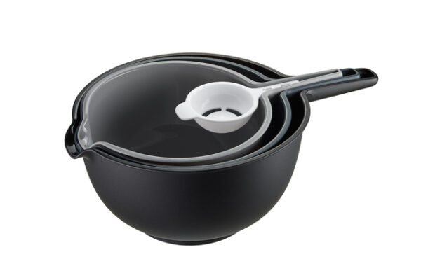 Schüssel-Set GEFU PREPARO 4-tlg., 1,8 l, 4 l Farbe schwarz / grau