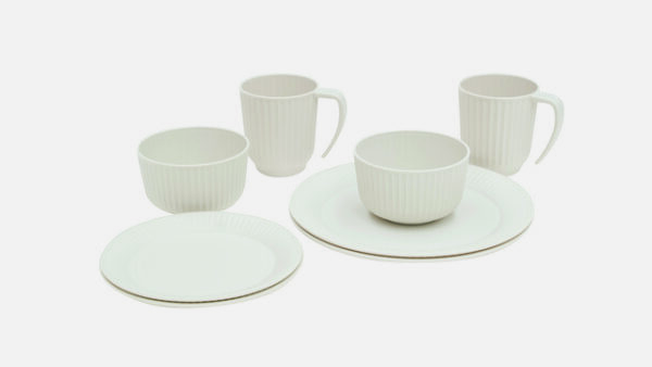 Geschirrset Outwell Delish 2 Personen 8-tlg. Farbe sandstone