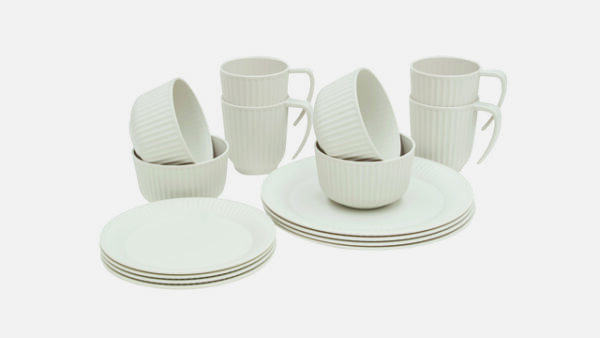 Geschirrset Outwell Delish 4 Personen 16-tlg. Farbe sandstone