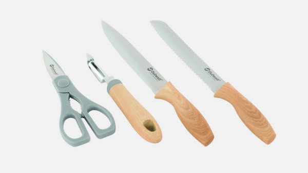 Messerset Outwell Chena mit Sparschäler und Schere