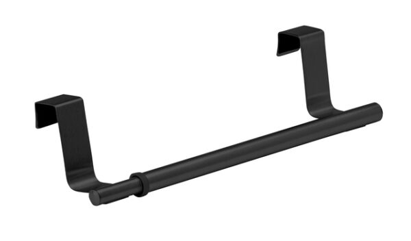 Tür-Handtuchstange WENKO Edelstahl Teleskop 35 cm Farbe schwarz