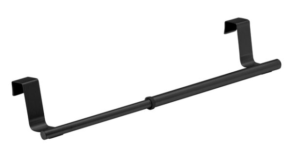 Tür-Handtuchstange WENKO Edelstahl Teleskop 35 cm Farbe schwarz – Bild 2