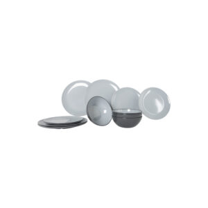 Geschirrset gimex Vivid Line 12-tlg. Farbe hellgrau