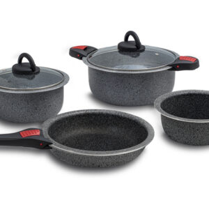 Kochgeschirr Set BEAVER BRAND ARTEPETRA 9-tlg. Farbe stone grey