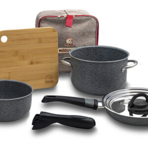 Kochgeschirr Set BEAVER BRAND INDUKOCH 7-tlg. Farbe stone grey