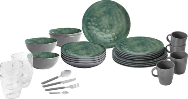 Geschirrset BRUNNER Venetian All Inclusive VIP 40-tlg. Farbe sea green