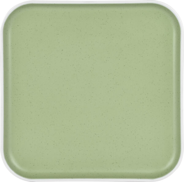 Essteller BRUNNER eckig Dolomit 25 x 25 cm Farbe grün