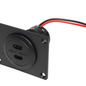 Power USB-C Doppelsteckdose Pro Car PD/QC EV ohne LED und Montageplatte