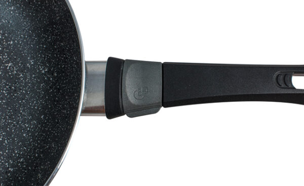 Wok-Pfanne BEAVER BRAND STONEROCK Alu Anti Haft mit Lock-Up Griff 28 cm Farbe stone grey – Bild 2