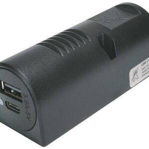 Aufbau-Power USB-C/A PRO CAR Doppelsteckdose EV 3,6 A , 12 - 24 V