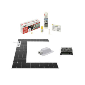 PWM Regler Set Moscatelli Solarmodul C 90 inkl. Regler RE 104 , Dachdurchführung und Klebeset