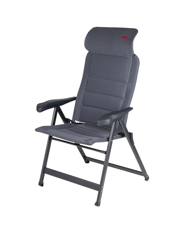 Air Deluxe Compact CRESPO Campingstuhl mit verstellbarem Kopfpolster Farbe grau – Bild 2