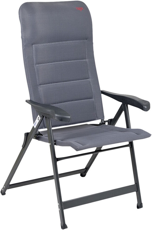 Air Deluxe Campingstuhl CRESPO ohne Kopfpolster 67 x 119 x 77 cm Farbe grau – Bild 2