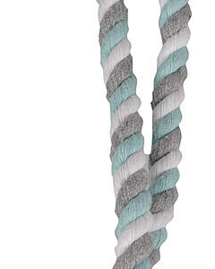 Flamingo Hunde-Spielseil JIM mit Tennisball Farbe minze / weiß / grau