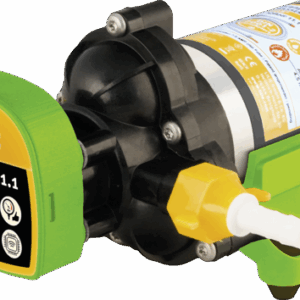 Membranpumpe LILIE IQflo 11.1 12 V, 11,0 l/min, Trinkwassersystem WeißGELB 2,4 bar inkl. Tülle 10 mm