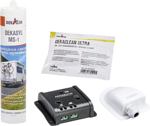 Zubehörpaket ANTARION für Solaranlage _PWM controller, glue MS1 Dekalin, Deka cleaner, junction box_