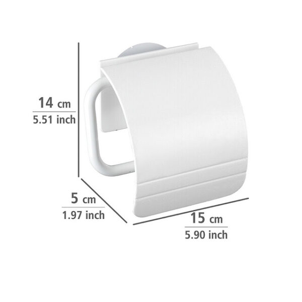 Toilettenpapierhalter Maximex mit Deckel Static-Loc® Osimo Farbe: weiß – Bild 2