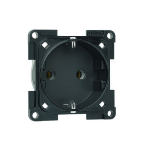Steckdoseneinsatz Schuko Farbe schwarz 2-polig 10 / 16 A / 250 V lose