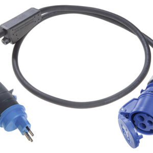 CEE-Adapterleitung Weingärtner Schweiz - SEV Typ 13 10A/250V 3-polig 16A/250V 1,5 m, Farbe schwarz