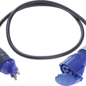 CEE-Adapterleitung Weingärtner Schweiz Typ 23S - 16A/250V CEE 3-polig 16A/250 V 1,5 m, Farbe schwarz