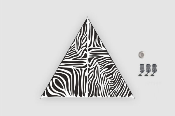 Sonnensegel BENT TC Zip-Canvas Single, Afrika Design Zebra Druck