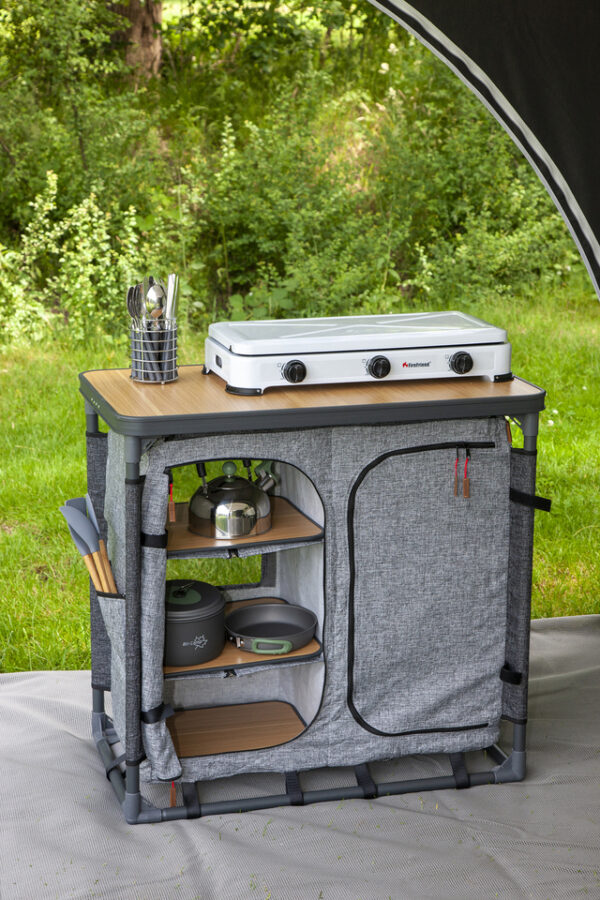 Küchenschrank Bo-Camp Kitchen Island Hampton Farbe grau – Bild 5