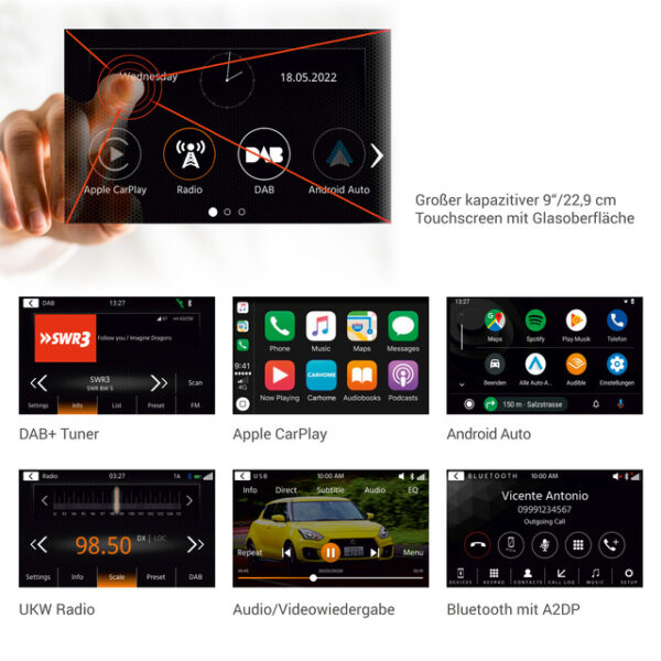 Infotainer XZENT X-127, mit CarPlay und Android Auto – Bild 4