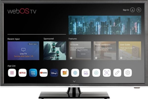 Fernseher alphatronics K-19 SBW+ LED Smart-TV – Bild 2