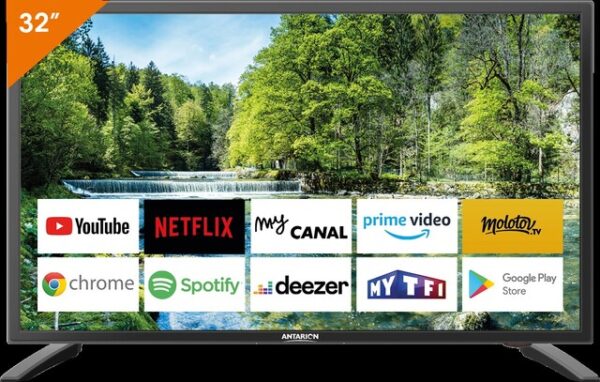 Fernseher ANTARION TV 32 Smart DVBT2 DVBS2 Farbe schwarz