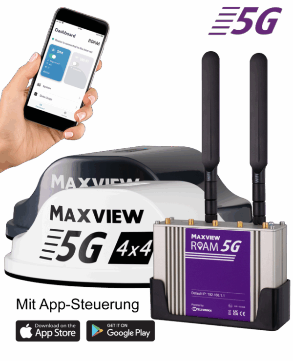 Antenne MAXVIEW Roam 5G 4x4 LTE/WiFi Farbe anthrazit
