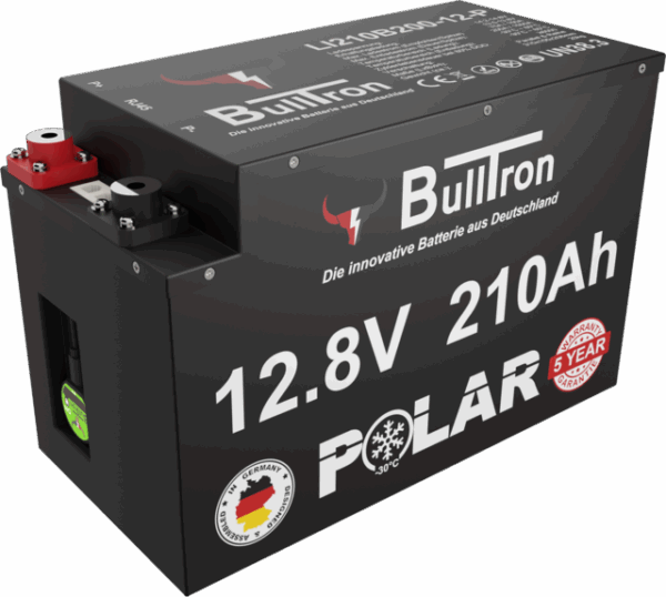 Batterie BullTron Polar 210 Ah LiFePO4 12,8 V Akku mit Smart BMS, Bluetooth App, aktiver Balancer und Heizung